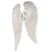 Prodotto Spilli per candele ali d&#39;angelo di Natale argento 4×7cm 4 pezzi