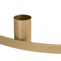 Prodotto Anello portacandele, portacandele conico, metallo, oro opaco, Ø35cm