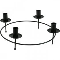 Prodotto Candele ad anello portacandele portacandele nero Ø33,5 cm H11 cm 2 pz