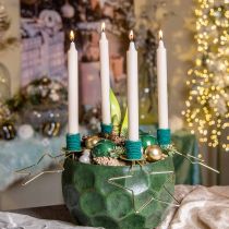 Candela ad anello portacandele portacandele oro Ø33,5 cm H11 cm 2 pezzi