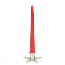 Prodotto Candeliere portacandele bastoncino argento stella 8x8x4,5cm 4pz