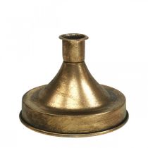 Candeliere Candeliere in metallo dorato aspetto antico H8.5cm