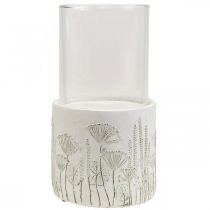 Prodotto Lanterna portacandela in vetro con base Ø17cm H32cm