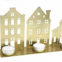 Prodotto Candeliere Luci di Natale Case Deco Oro 52×12cm