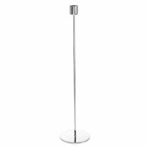 Prodotto Set portacandele in metallo per candele coniche argento Ø2.2cm H28cm 2 pezzi