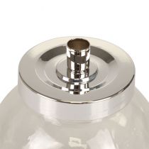 Prodotto Candeliere portacandele in vetro metallo argento Ø10,5 cm 4 pz