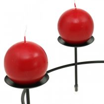 Prodotto Candeliere per 4 candele decorazione da tavola in metallo nero Ø23,5cm 2pz