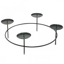 Prodotto Candeliere per 4 candele Portacandele in metallo nero Ø28,5cm 2pz