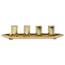 Prodotto Portacandele in metallo, portacandele conico, oro, 23x9x4,5cm