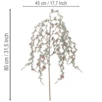 Prodotto Ramo di pino artificiale con pigne, ramo di pino decorativo, artificiale, 80 cm, 3 pezzi