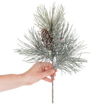 Prodotto Ramo di pino artificiale con pigne, invernale, 40 cm