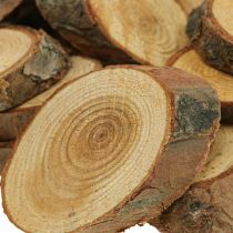 Dischi di legno deco spruzza legno di pino ovale Ø4-5cm 500g