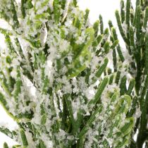 Prodotto Ramo di pino artificiale ricoperto di neve per composizioni floreali e decorazioni dell'Avvento, 40 cm, 3 pezzi