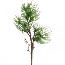 Ramo decorativo Ramo di pino artificiale con bacche verde, rosso 58 cm