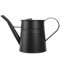 Prodotto Elegante piccolo annaffiatoio decorativo, metallo nero, 30x13x17cm, 1,7l, fioriera, decorazione per appartamento/balcone