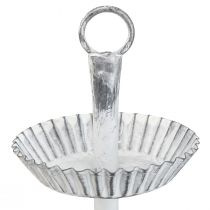 Prodotto Alzata per torta Shabby Chic in metallo bianco 2 piani Ø16,5 cm