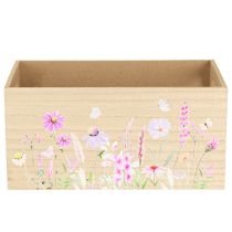 Prodotto Piccola scatola di legno scatola di legno fiori farfalla 30x18cm