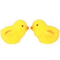 Prodotto Piccoli pulcini pasquali giallo arancio floccati H4,5 cm 18 pz