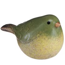 Prodotto Piccolo uccello in ceramica decorazione in ceramica verde primavera 8,5 cm 4 pz