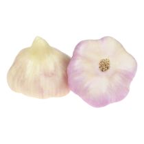 Decorazione di verdure artificiali aglio rosa, bianco Ø6,5 cm 2 pezzi