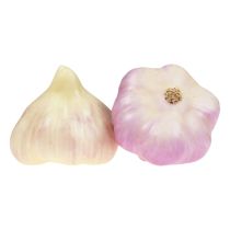 Decorazione di verdure artificiali aglio rosa, bianco Ø6,5 cm 2 pezzi