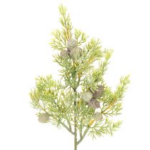 Prodotto Ramo di conifera artificiale con pigne, decorazione artificiale da tavolo, 39 cm, 4 pezzi