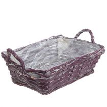 Cestino angolare 29 cm x 23 cm H10 cm viola scuro