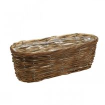 Cestino ciotola, fioriera, cesto in legno per piantare la natura L41cm H13,5
