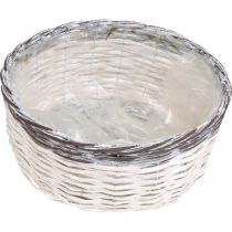 Prodotto Cestino rotondo decorativo, bianco e marrone, Ø29cm, fioriera intrecciata, regalo, decorazione per matrimoni