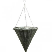 Borsa a cono di luce Basket grigia Ø35cm H37cm