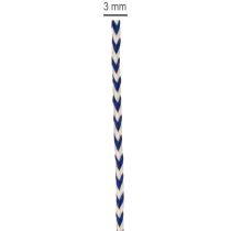 Prodotto Nastro/cordoncino a righe per decorazioni regalo creative, spessore 3 mm, lunghezza 20 m.