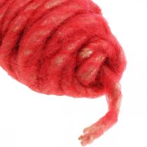 Cordoncino vintage in feltro per artigianato rosso 30m