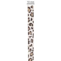 Prodotto Nastro regalo con stampa leopardata per decorazioni creative, nastro arricciabile 10 mm 100 m