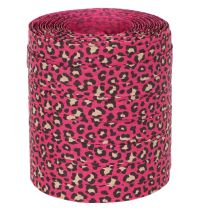 Prodotto Nastro decorativo, stampa leopardata, rosa, nastro arricciabile per confezioni regalo e lavori creativi, 10 mm, 100 m