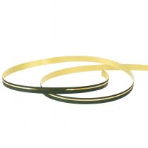 Prodotto Nastro arricciacapelli nastro regalo verde con strisce dorate 10 mm 250 m