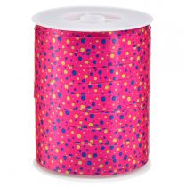 Nastro arricciacapelli nastro regalo rosa con punti 10 mm 250 m