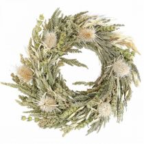 Prodotto Carta ghirlanda di fiori essiccati erba di cardo grano Ø28cm