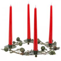 Prodotto Ghirlanda di candela in metallo effetto ottone decorazione ghiande Ø36cm