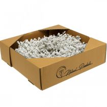 Prodotto Ghirlanda natalizia Ghirlanda di fiori bianchi essiccati in lino Ø34cm