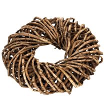 Prodotto Ghirlanda realizzata con ramoscelli naturali, ghirlanda rotonda in rattan per lavori creativi, 35 cm