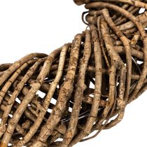 Prodotto Ghirlanda decorativa realizzata con rami naturali, ghirlanda in rattan, rotonda, grande, 45 cm.