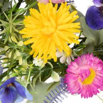 Prodotto Ghirlanda artificiale di fiori primaverili per la decorazione della porta d'ingresso, 30 cm