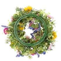Prodotto Ghirlanda artificiale di fiori primaverili per la decorazione della porta d'ingresso, 30 cm