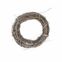 Ghirlanda decorativa di salice Ø20cm bianco lavato