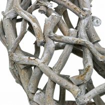 Prodotto Ghirlanda decorativa in legno, grigio sbiancato, decorazione da tavola ghirlanda naturale Ø50cm