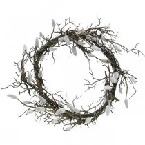 Ghirlanda decorativa amenti di salice artificiale decorazione da tavola Pasqua Ø26cm