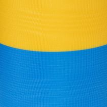 Prodotto Nastri per ghirlande in moiré da 150 mm nei colori blu e giallo - nastro decorativo e da lutto di alta qualità, ideale per celebrazioni e occasioni speciali, nastro per fiocchi.