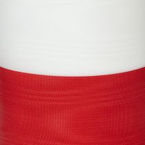 Prodotto Nastri moiré bianco-rosso per ghirlande, 100 mm