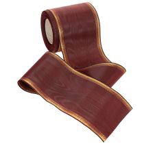 Prodotto Nastro ghirlanda bordeaux da 100 mm in taffetà moiré decorazione nuziale