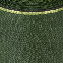 Prodotto Nastro per ghirlande verde scuro con bordo dorato, largo 75 mm e lungo 25 m - Ideale per decorazioni funebri e composizioni floreali.